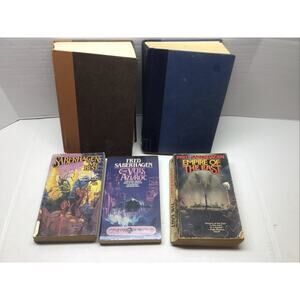 Saberhagen 5 Bks Complete Book of Swords Lost Swords Veils of Azlaroc Reader Lot